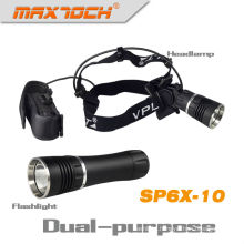 Maxtoch SP6X-10 1000 Lumen Magnet Flashlight And Headlight Dual-purpose Cree LED Headlight